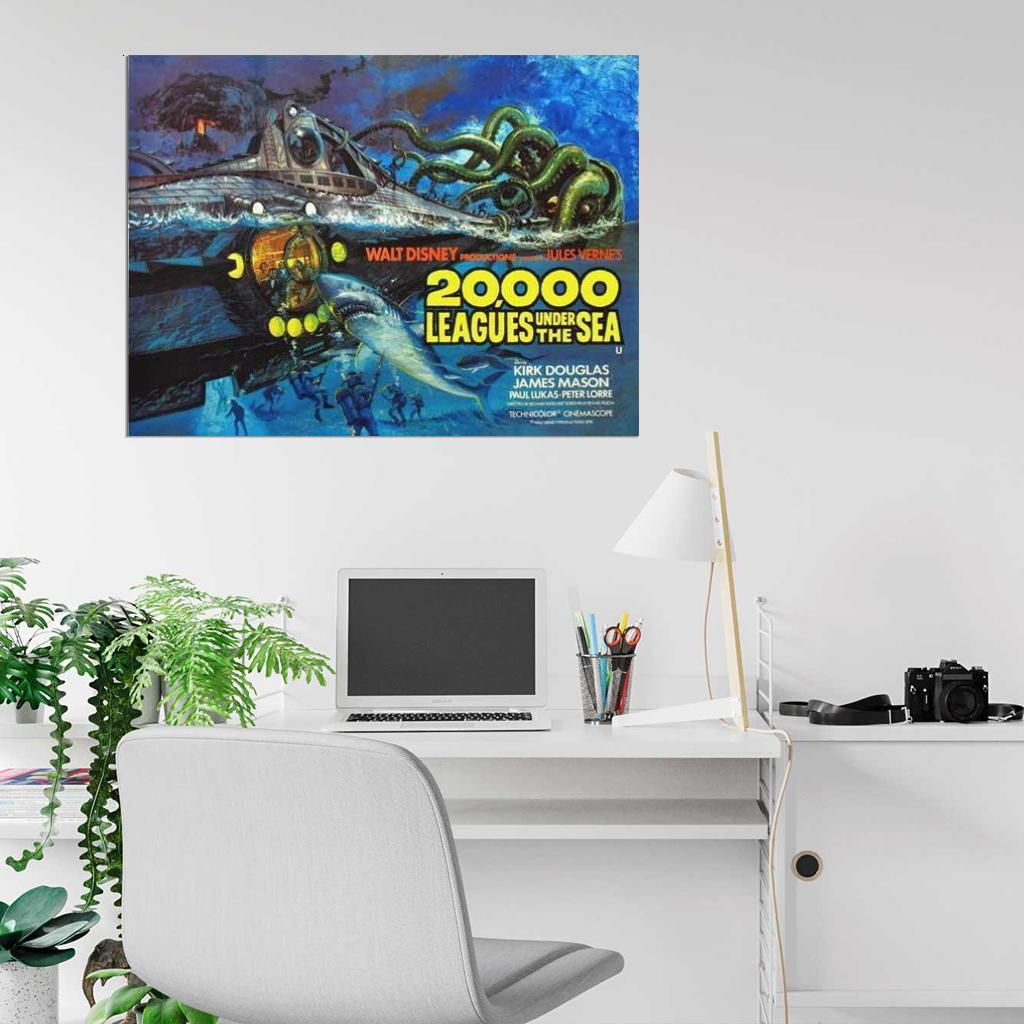 20,000 Leagues Under the Sea Movie 1954 Kirk Douglas Print POSTER