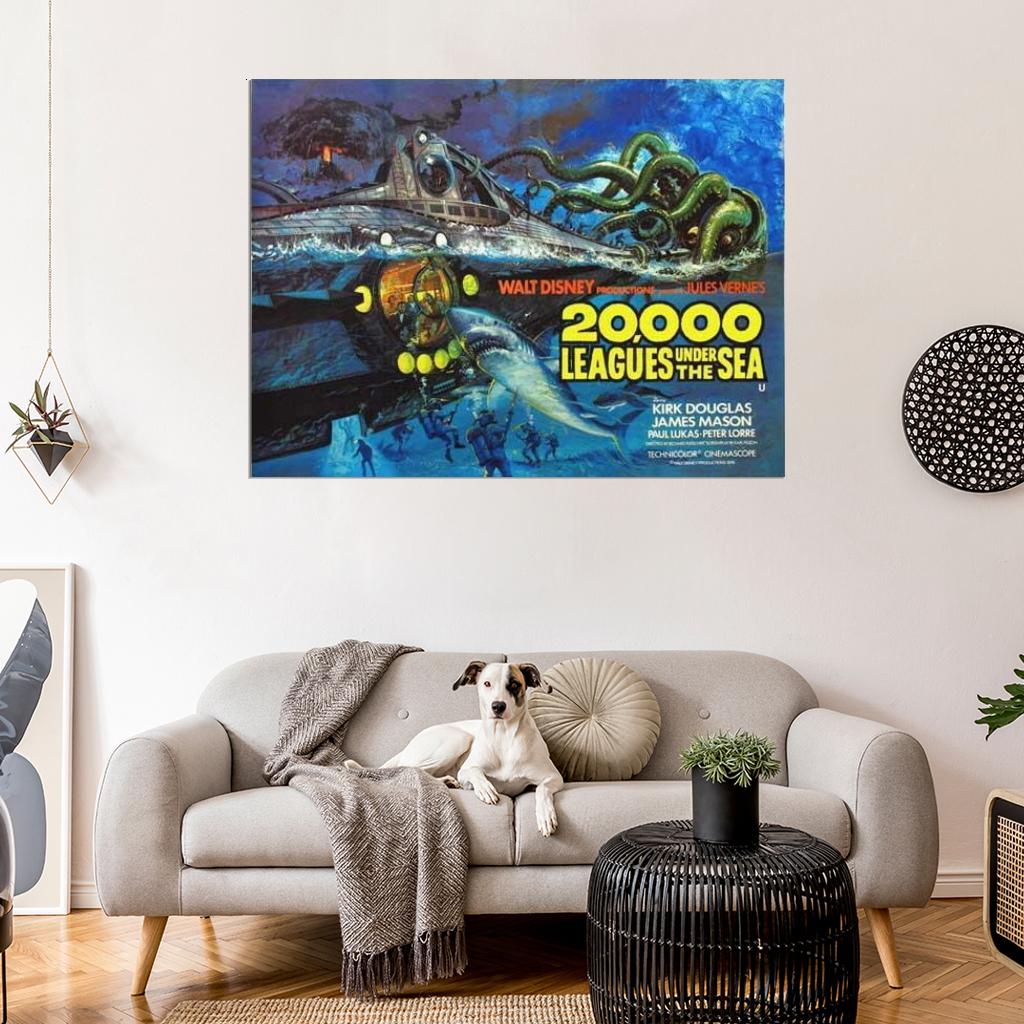20,000 Leagues Under the Sea Movie 1954 Kirk Douglas Print POSTER