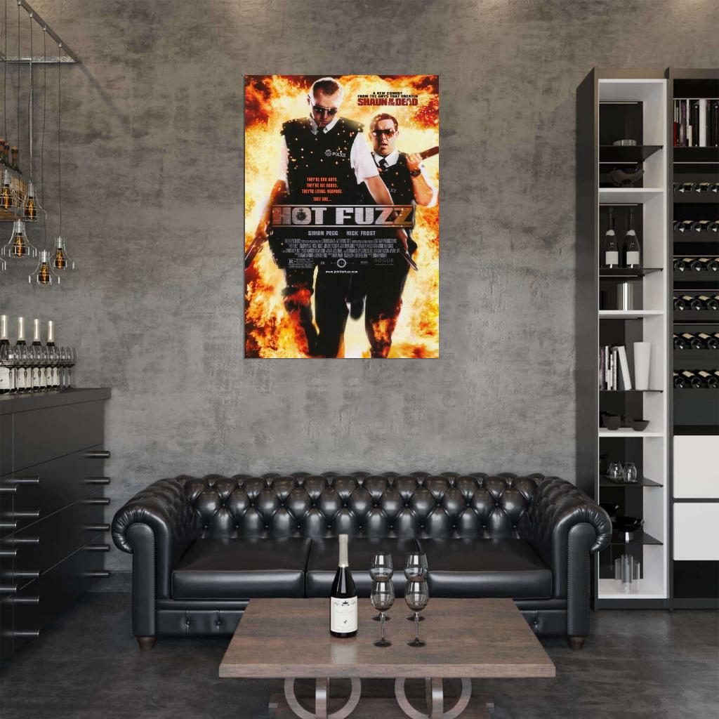 Hot Fuzz Movie 2007 Simon Pegg Nick Frost Decor Wall Print POSTER