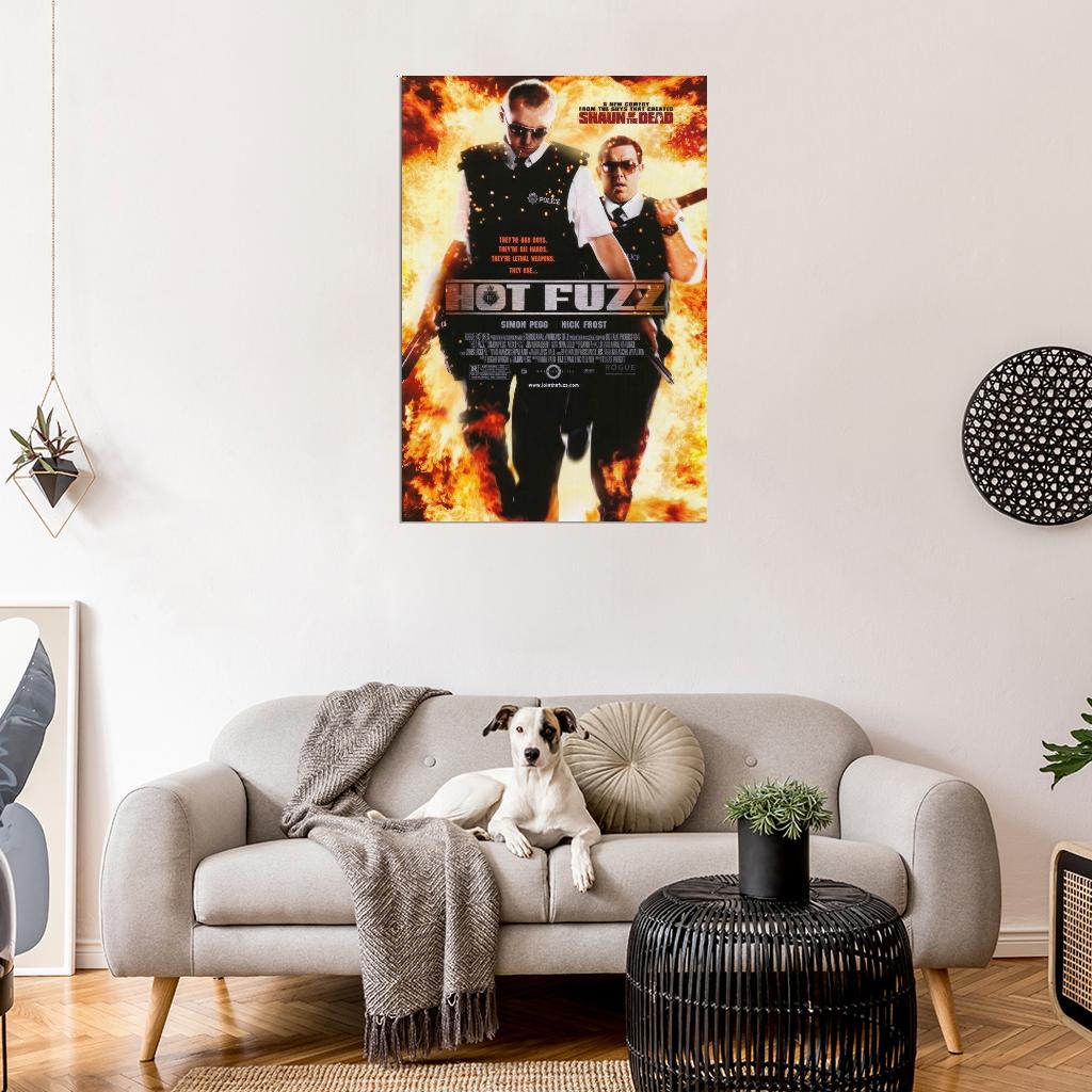 Hot Fuzz Movie 2007 Simon Pegg Nick Frost Decor Wall Print POSTER