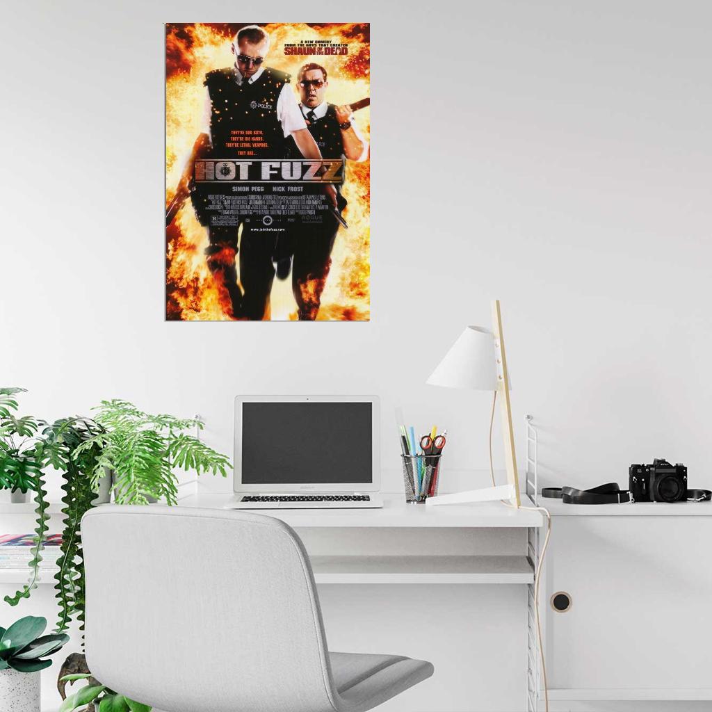 Hot Fuzz Movie 2007 Simon Pegg Nick Frost Decor Wall Print POSTER