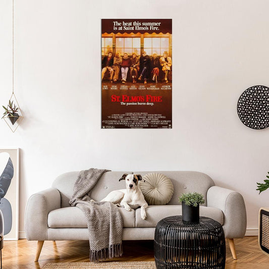 St. Elmo Fire Movie 1985 Rob Lowe, Demi Moore Print POSTER - xonomax