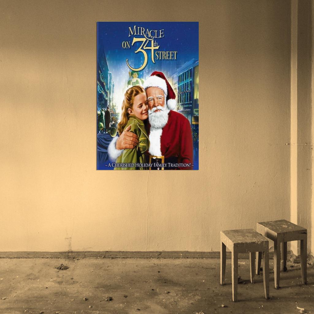 Miracle on 34th Street Movie 1947 Maureen O Hara John Payne Decor Wall Print POSTER