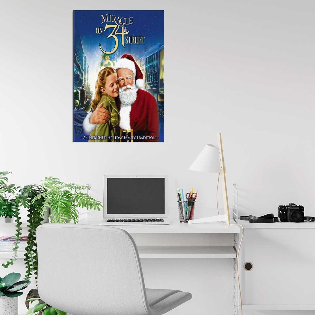 Miracle on 34th Street Movie 1947 Maureen O Hara John Payne Decor Wall Print POSTER