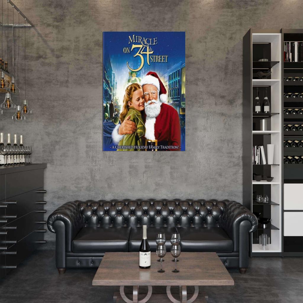 Miracle on 34th Street Movie 1947 Maureen O Hara John Payne Decor Wall Print POSTER