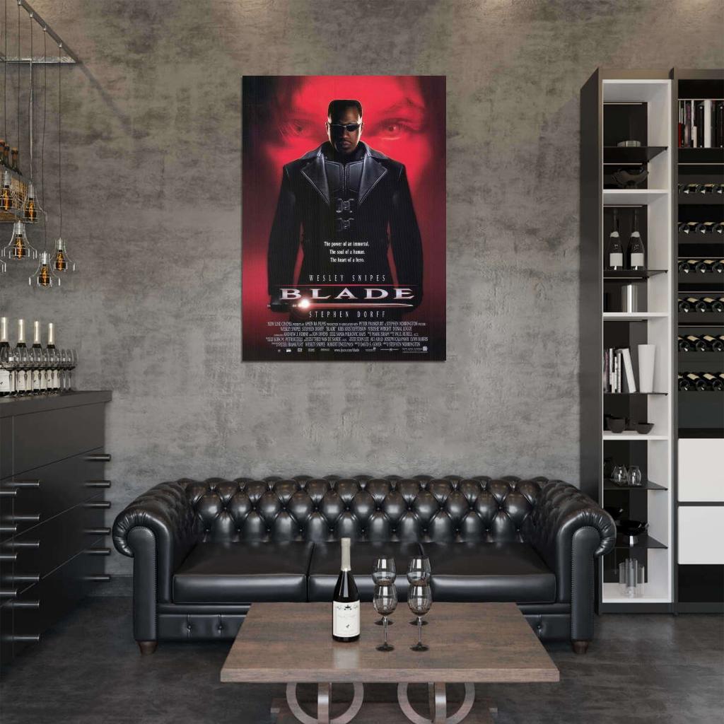 Blade Movie 1998 Wesley Snipes Stephen Dorff Decor Wall Print POSTER
