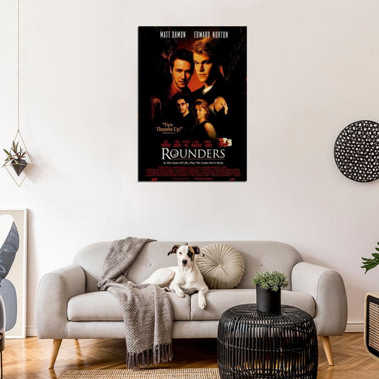 Rounders Movie Matt Damon, Edward Norton Decor Wall Print POSTER - xonomax
