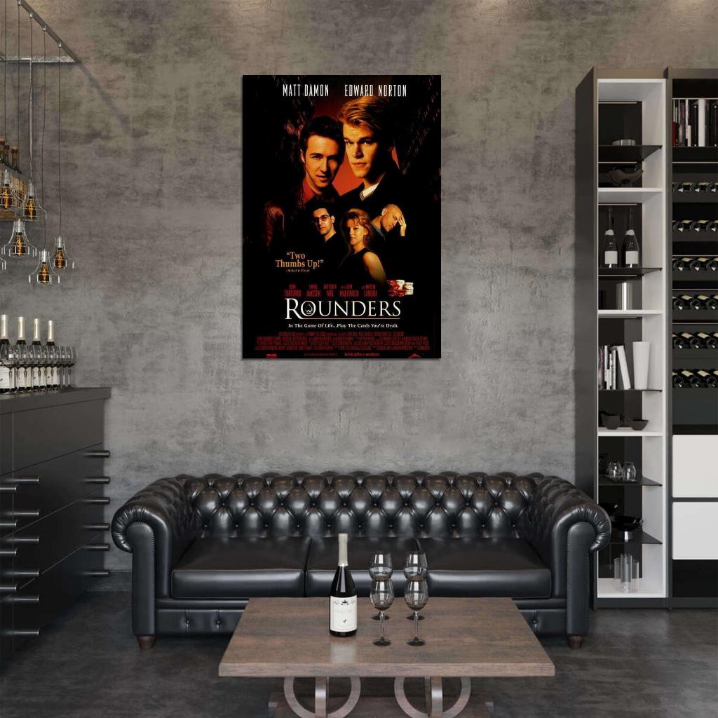 Rounders Movie Matt Damon, Edward Norton Decor Wall Print POSTER