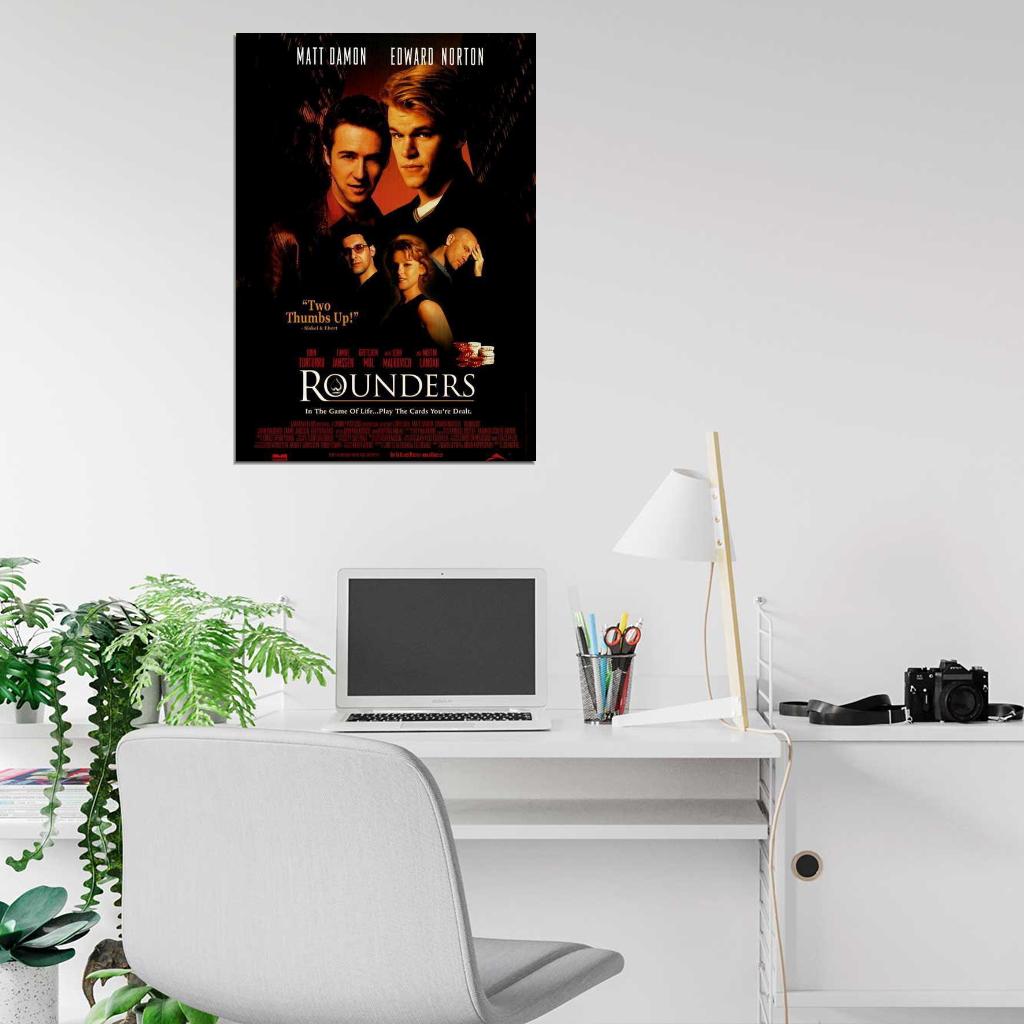 Rounders Movie Matt Damon, Edward Norton Decor Wall Print POSTER