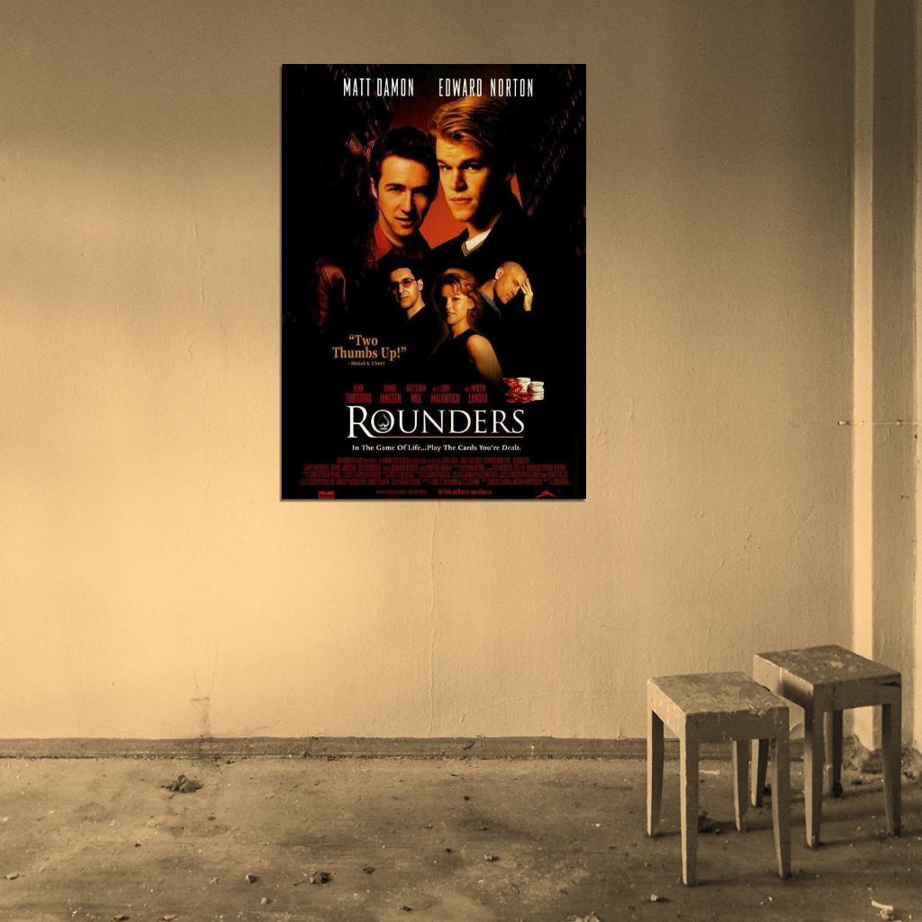 Rounders Movie Matt Damon, Edward Norton Decor Wall Print POSTER