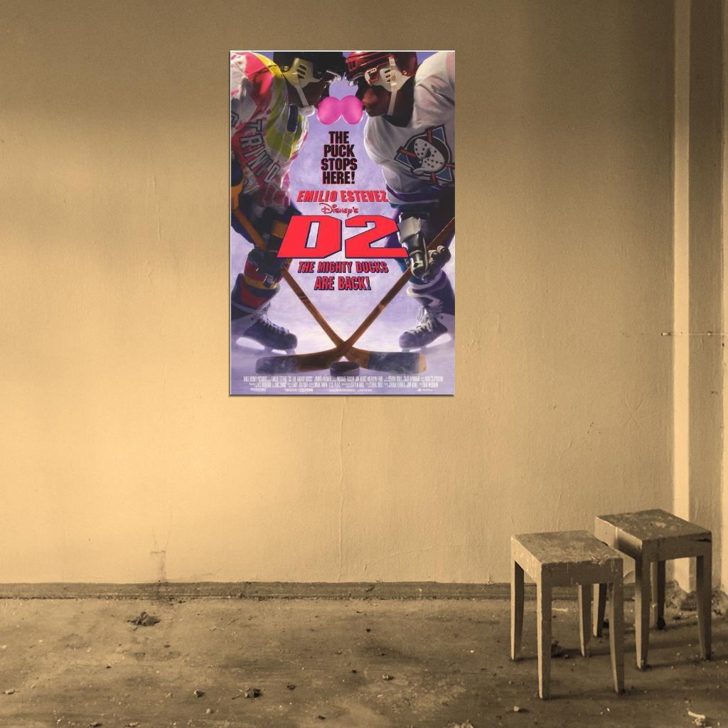 D2 The Mighty Ducks Movie 1994 Emilio Estevez Decor Wall Print POSTER