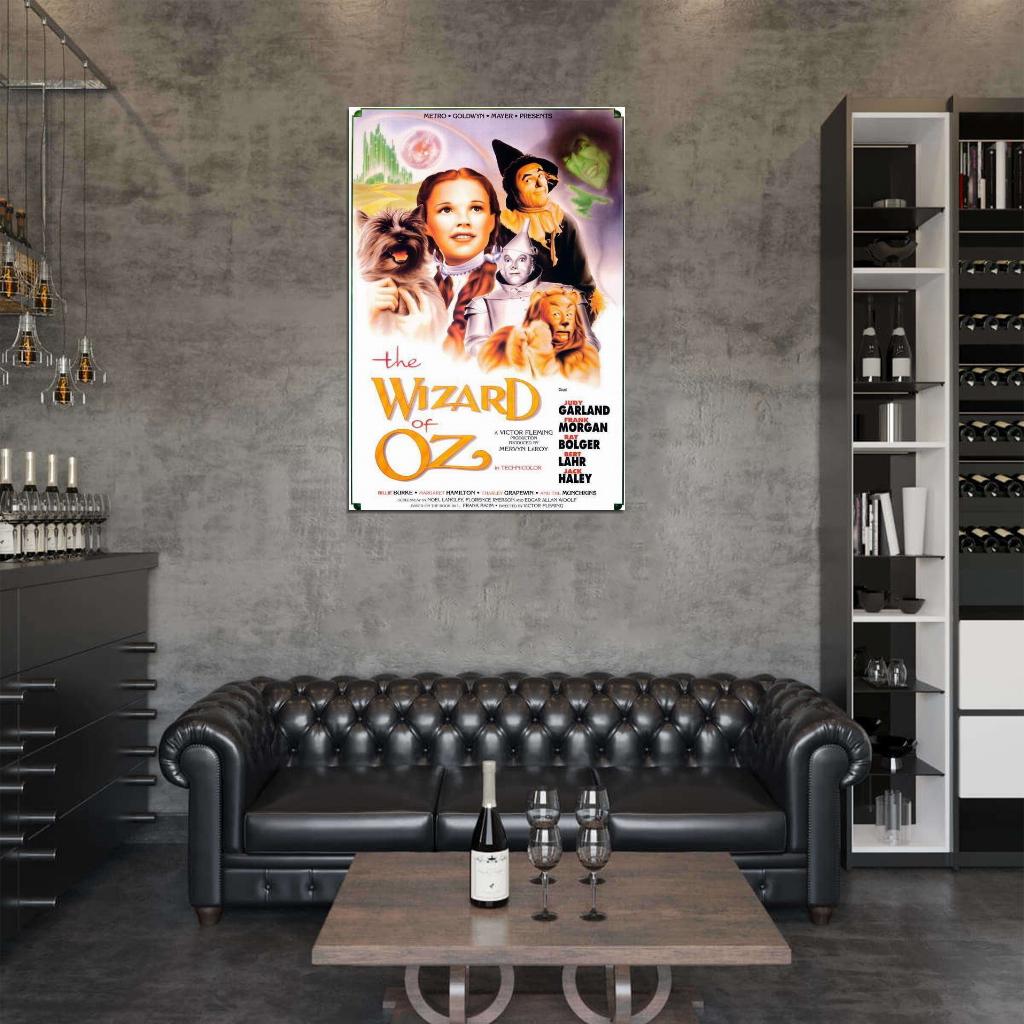 The Wizard of Oz Movie 1939 Judy Garlan Frank Morgan Decor Wall Print POSTER