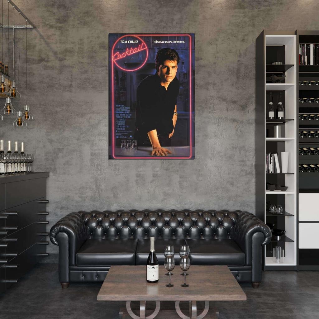 Cocktail Movie 1988 Tom Cruise, Bryan Brown Decor Wall Print POSTER
