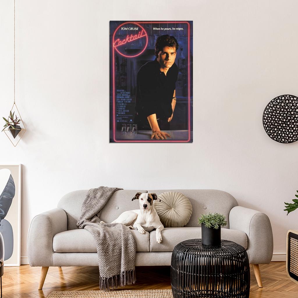 Cocktail Movie 1988 Tom Cruise, Bryan Brown Decor Wall Print POSTER