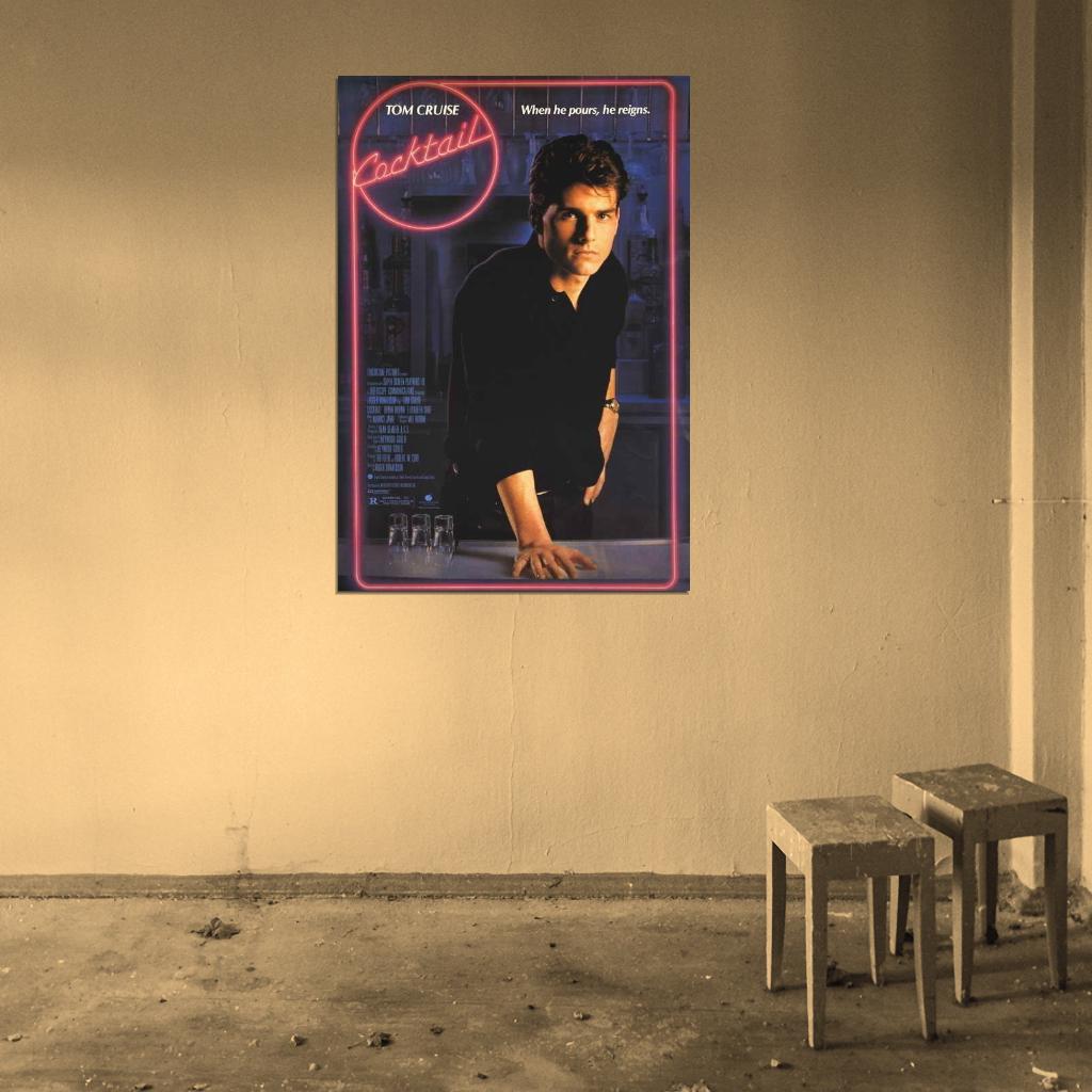 Cocktail Movie 1988 Tom Cruise, Bryan Brown Decor Wall Print POSTER