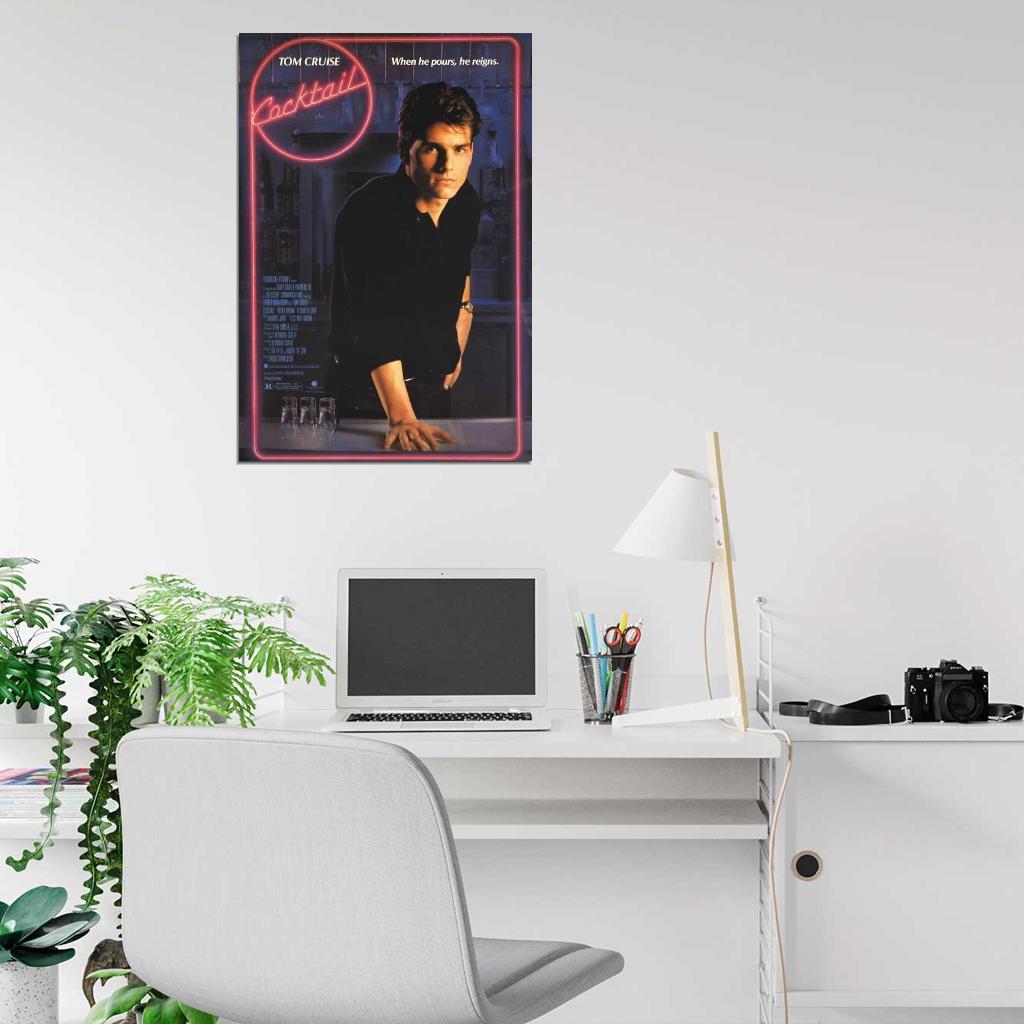Cocktail Movie 1988 Tom Cruise, Bryan Brown Decor Wall Print POSTER