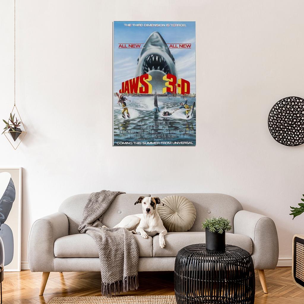 Jaws 3-D Movie 1983 Dennis Quai Bess Armstrong Decor Wall Print POSTER