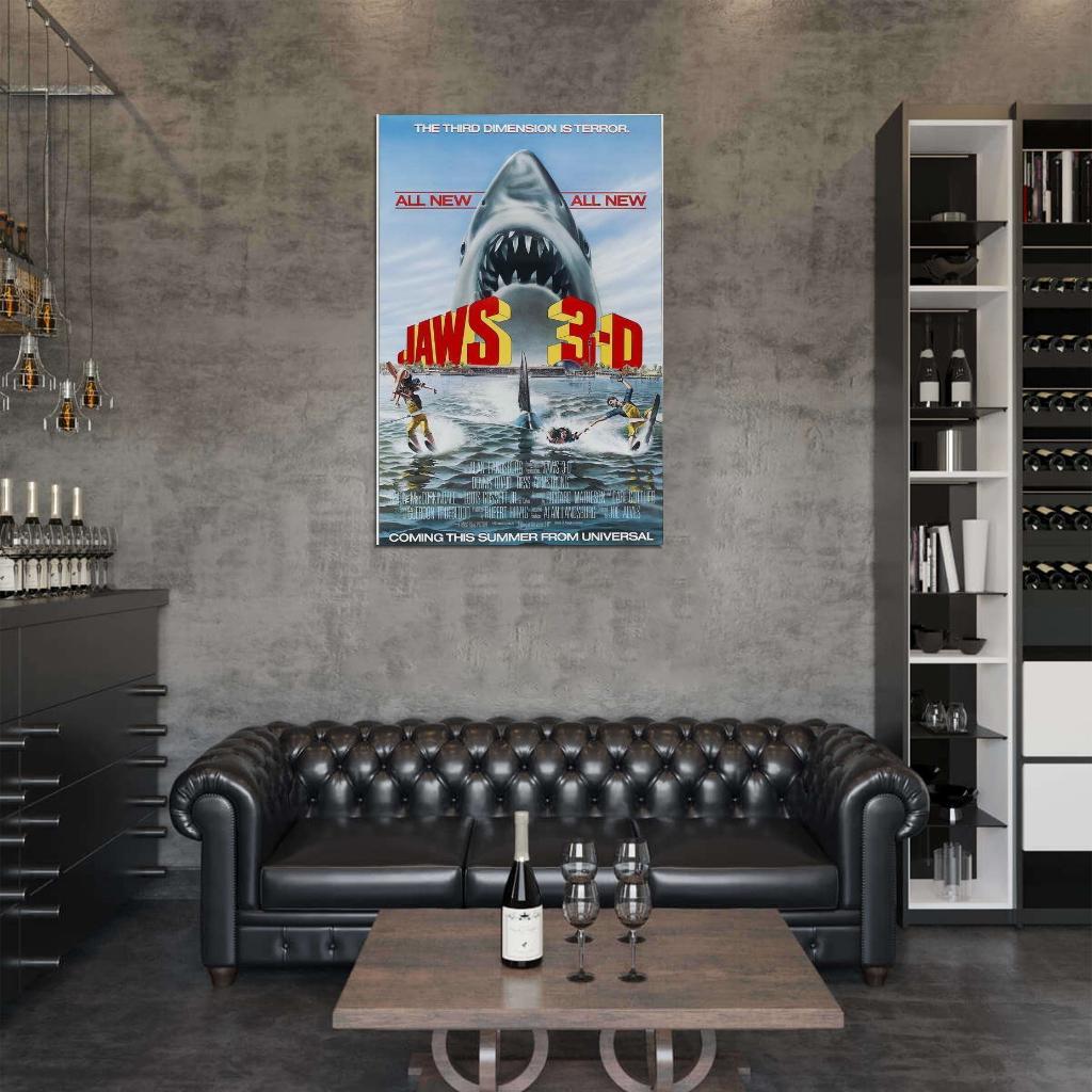 Jaws 3-D Movie 1983 Dennis Quai Bess Armstrong Decor Wall Print POSTER