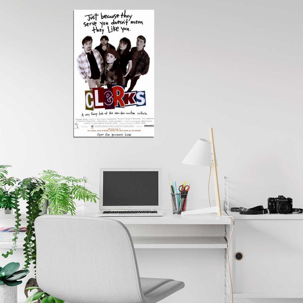 Clerks Movie 1994 Brian O Halloran, Jeff Anderson Decor Wall Print POSTER