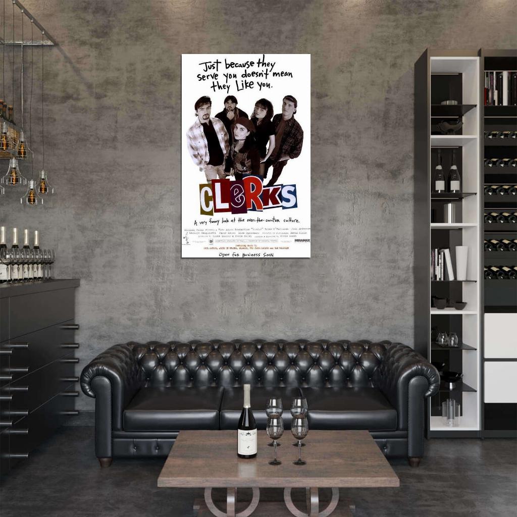 Clerks Movie 1994 Brian O Halloran, Jeff Anderson Decor Wall Print POSTER