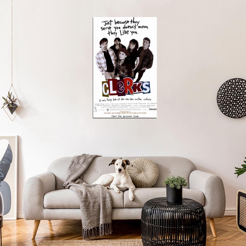 Clerks Movie 1994 Brian O Halloran, Jeff Anderson Decor Wall Print POSTER