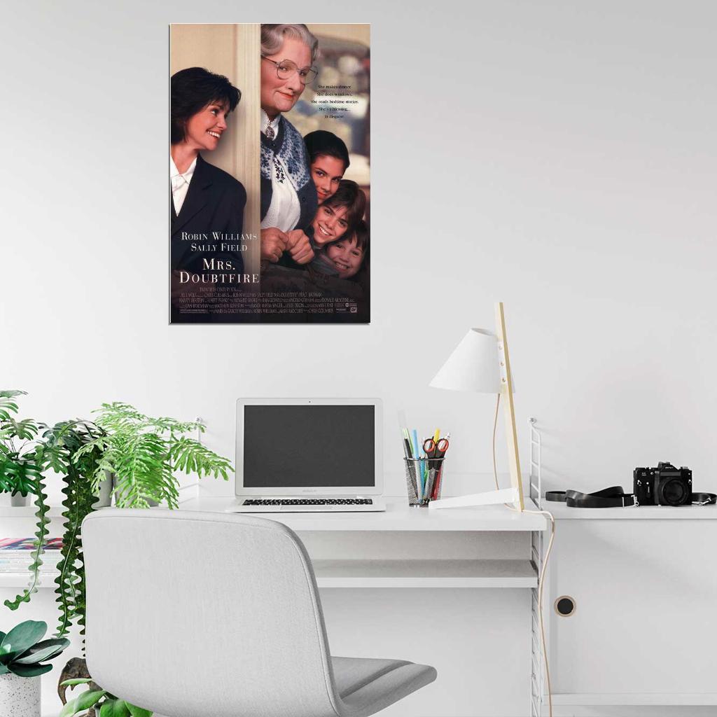Mrs. Doubtfire Movie Robin Williams Ally Field Decor Wall Print POSTER