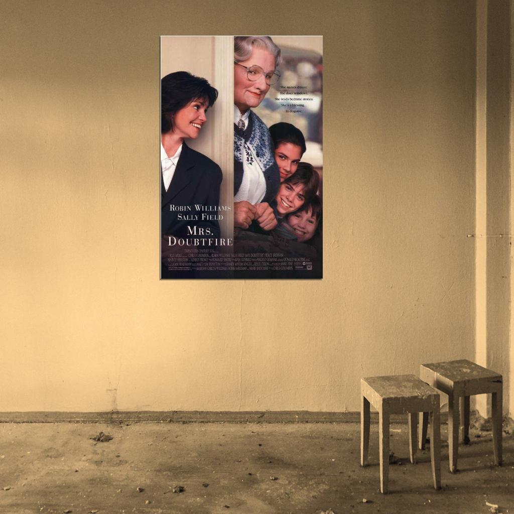 Mrs. Doubtfire Movie Robin Williams Ally Field Decor Wall Print POSTER
