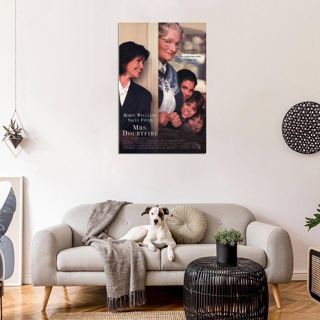 Mrs. Doubtfire Movie Robin Williams Ally Field Decor Wall Print POSTER