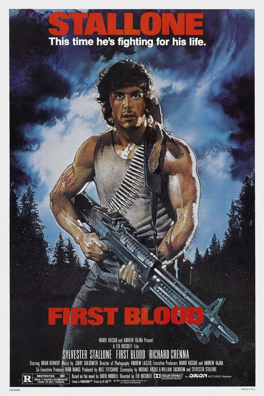 FIRST BLOOD Movie 1982 Rambo Wall POSTER Print