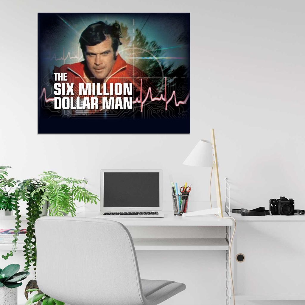 THE SIX MILLION DOLLAR MAN Movie 1973 Steve Austin 70's Decor Wall POSTER Print