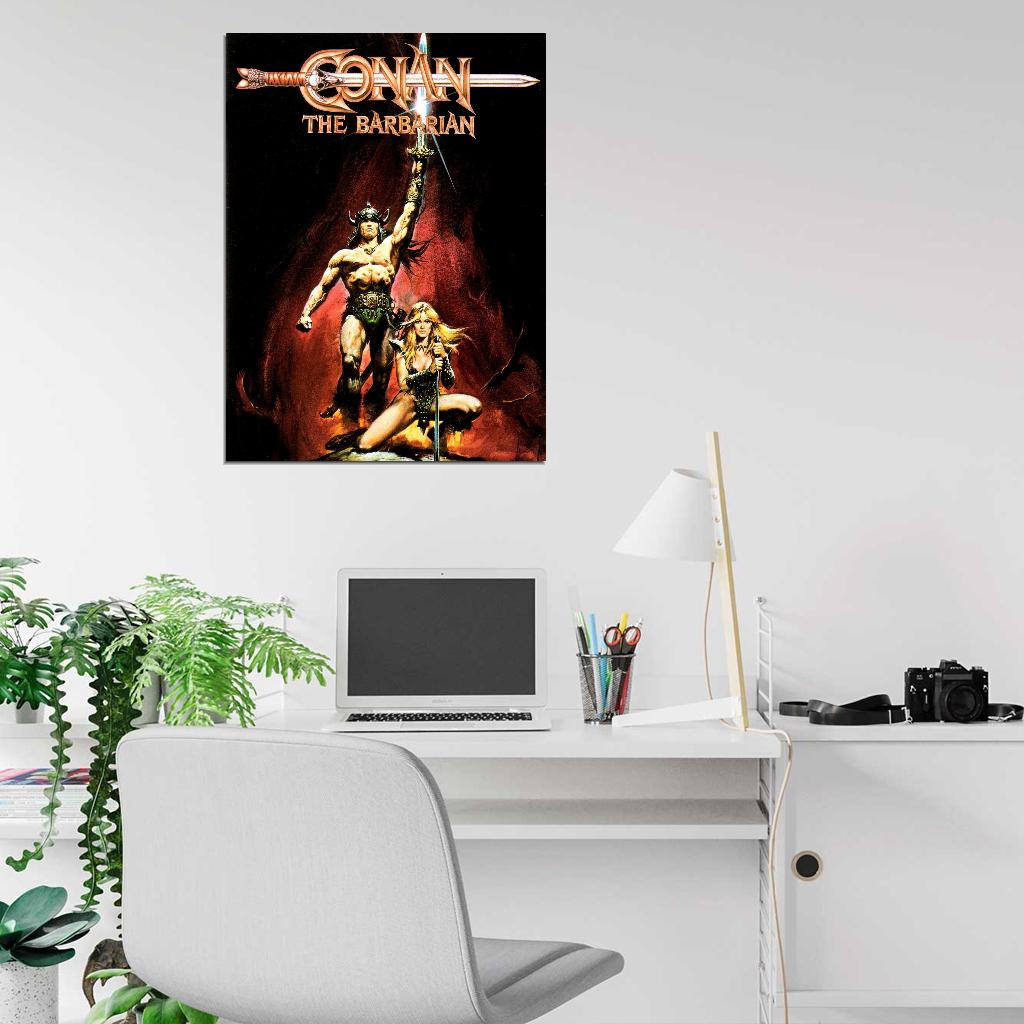 Conan The Barbarian Movie 1982 Arnold Schwarzenegger Decor Wall Print POSTER