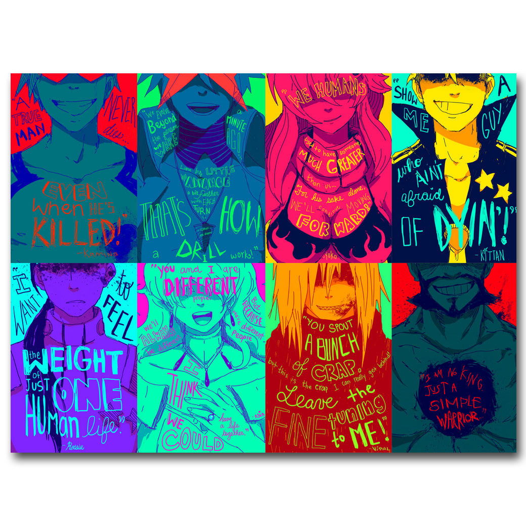 Tengen Toppa Gurren Lagann Anime Art Decor Wall POSTER Print - xonomax