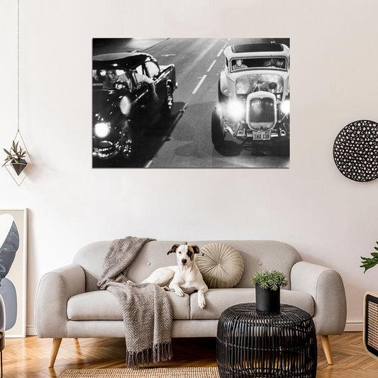 American Graffiti Movie 1973 Drag Race Deuce Coupe Chevy Wall POSTER Print - xonomax