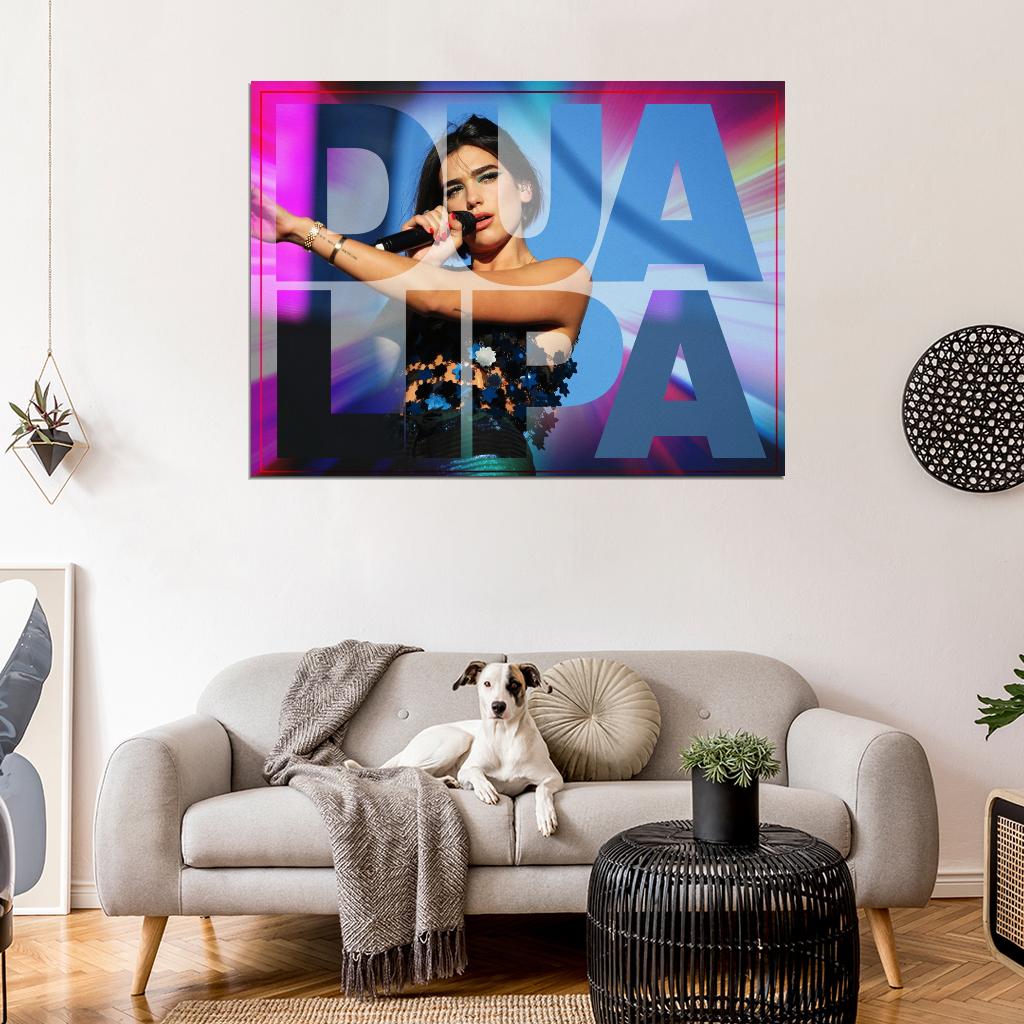 Dua Lipa R&B Singer RnB Music Pop Art Poster