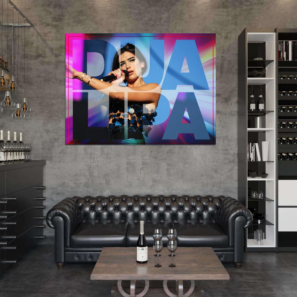Dua Lipa R&B Singer RnB Music Pop Art Poster