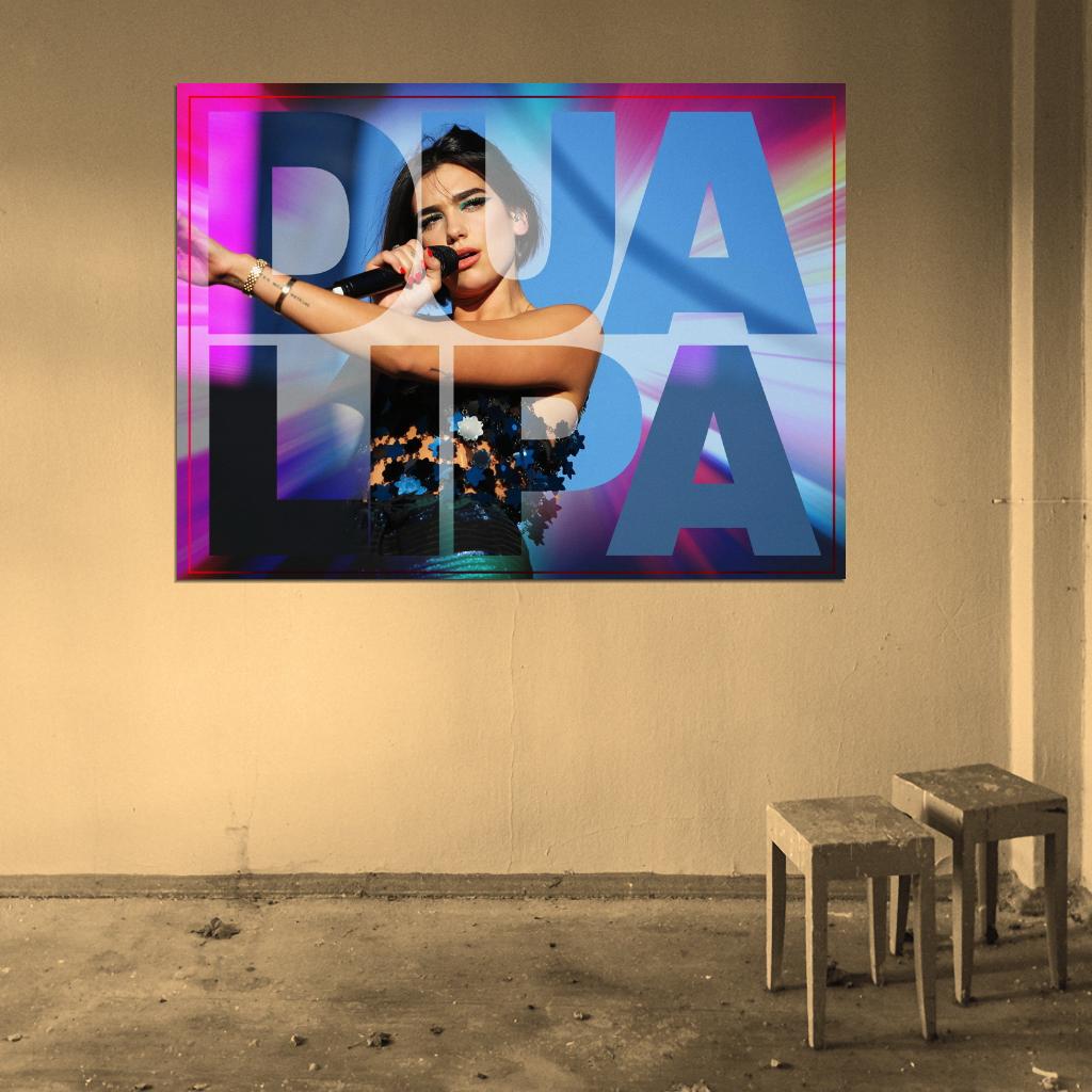 Dua Lipa R&B Singer RnB Music Pop Art Poster