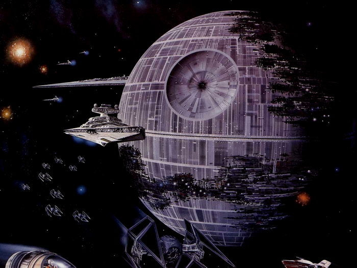 Imperial Death Star Destroyer TIE Star Wars Wall Print Poster - xonomax