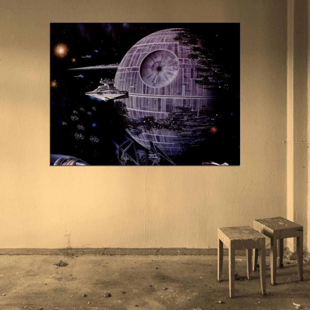 Imperial Death Star Destroyer TIE Star Wars Wall Print Poster - xonomax