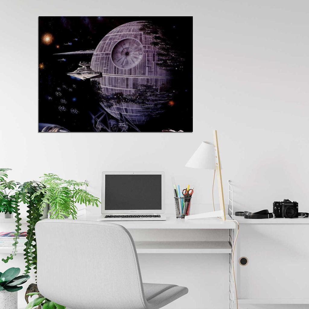 Imperial Death Star Destroyer TIE Star Wars Wall Print Poster - xonomax