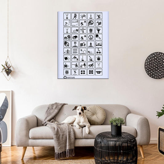 Portal Test Signs Aperture Science Laboratories Wall Print Poster - xonomax