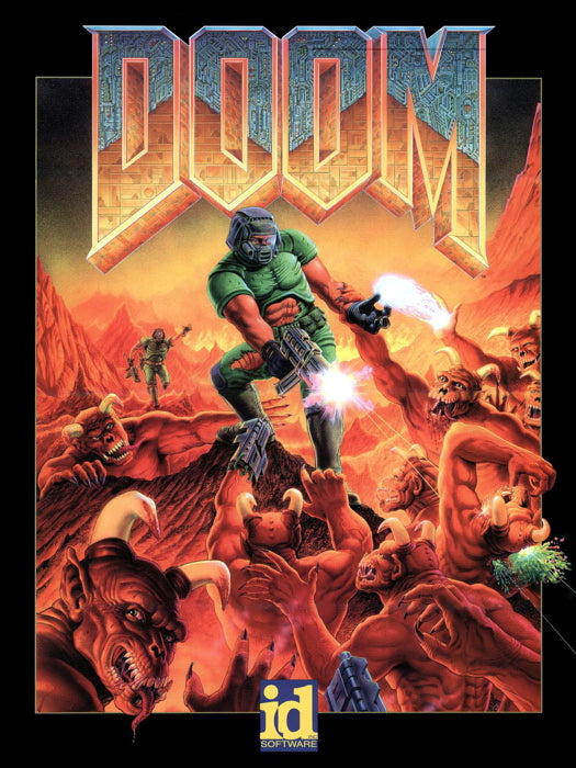 DOOM Original Video Game Retro Art Print Poster