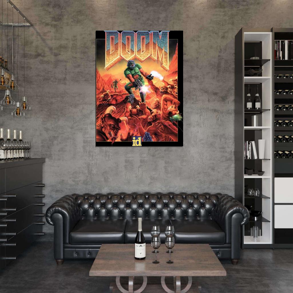 DOOM Original Video Game Retro Art Print Poster