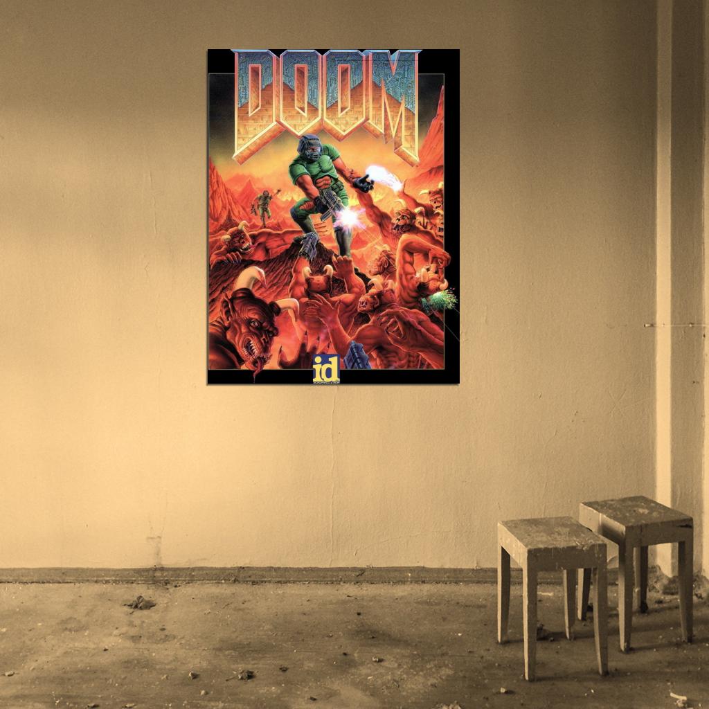 DOOM Original Video Game Retro Art Print Poster