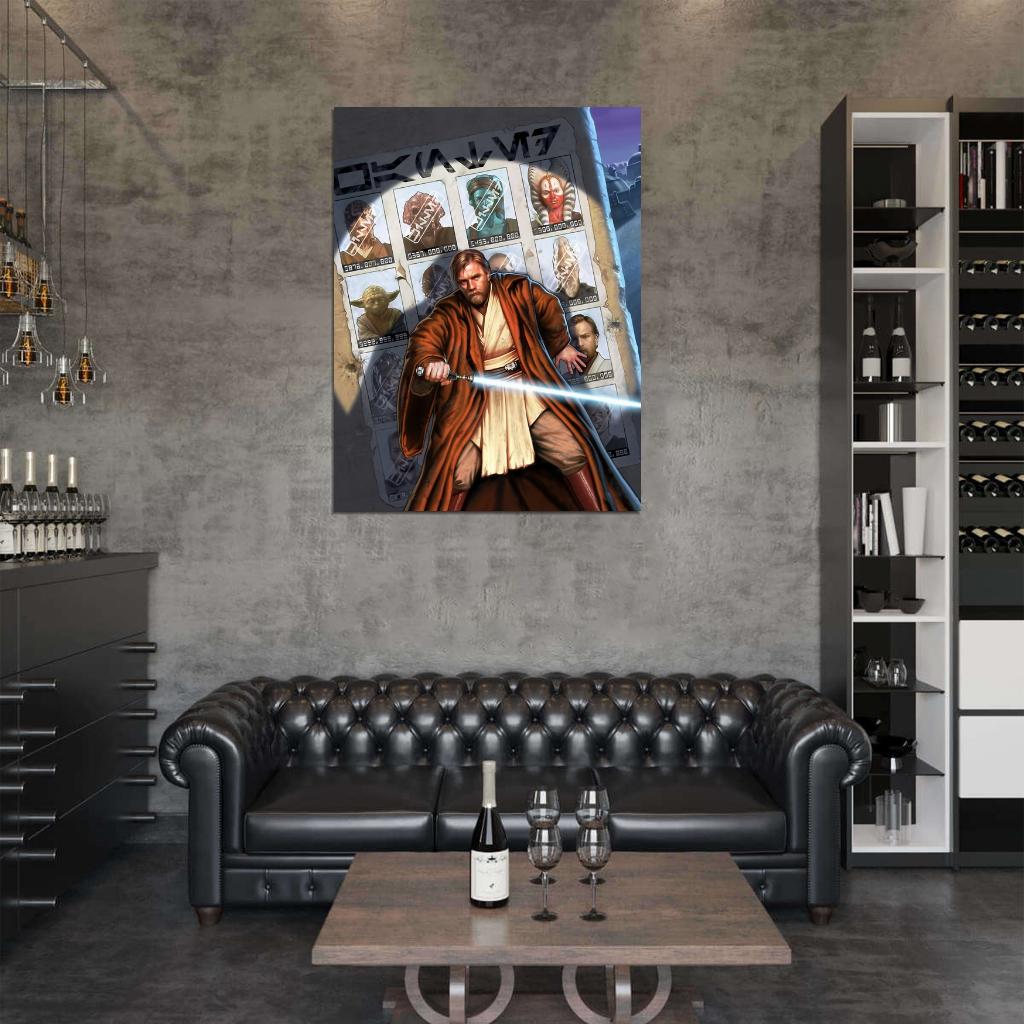 Obi-Wan Kenobi Tatooine Jedi Lightsaber Star Wars Wall Print Poster
