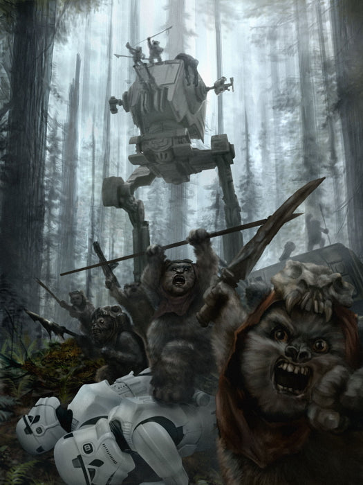 Battle of Endor AT-ST Stormtroopers Star Wars Wall Print Poster - xonomax