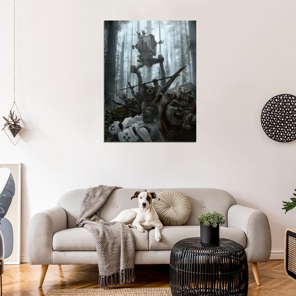 Battle of Endor AT-ST Stormtroopers Star Wars Wall Print Poster - xonomax