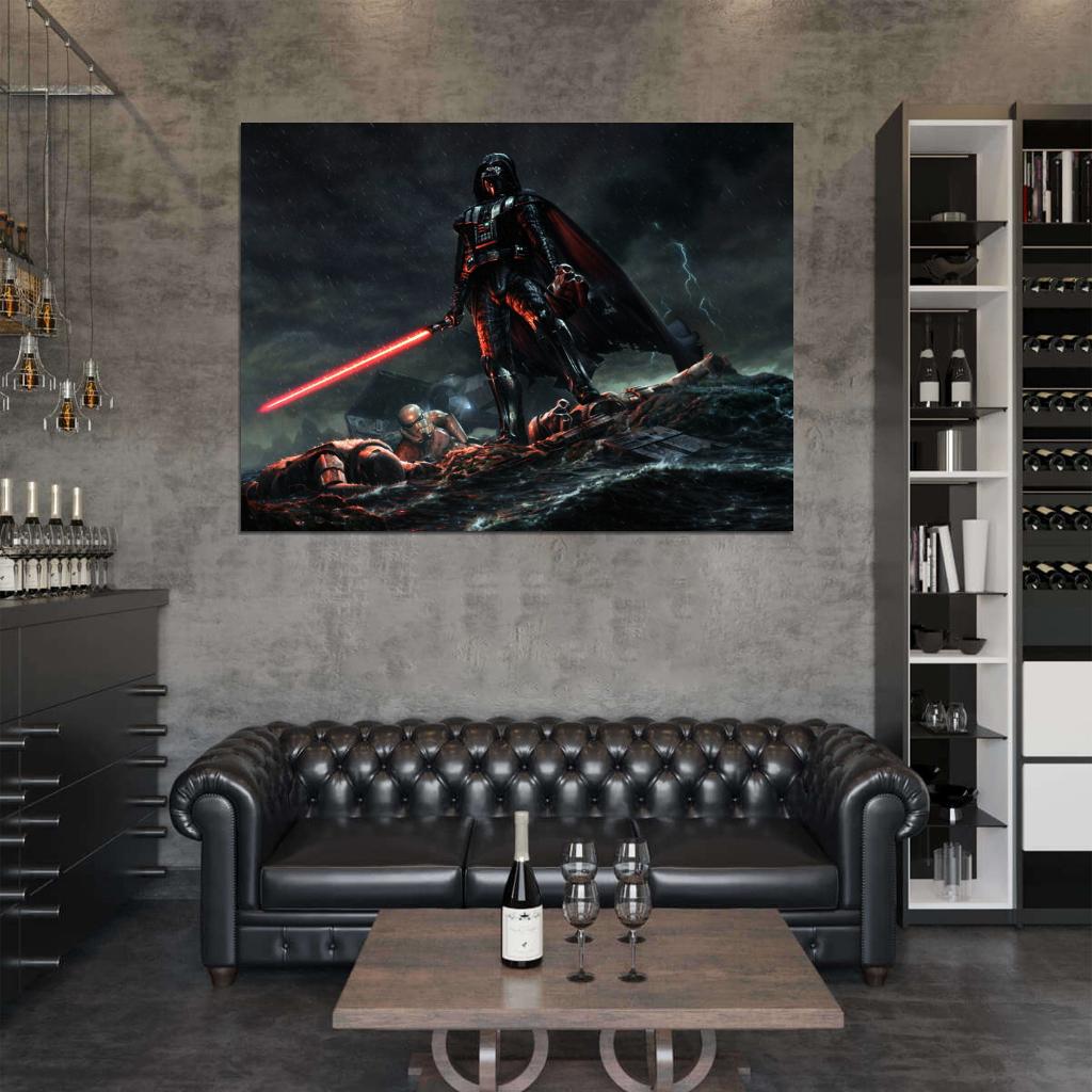Darth Vader Stormtroopers Star Wars Movie Art Print Poster - xonomax