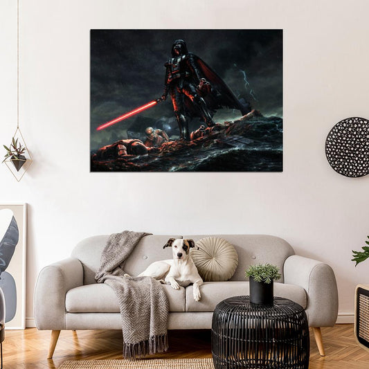 Darth Vader Stormtroopers Star Wars Movie Art Print Poster - xonomax