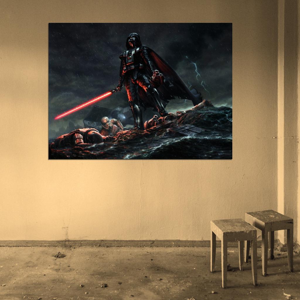 Darth Vader Stormtroopers Star Wars Movie Art Print Poster - xonomax
