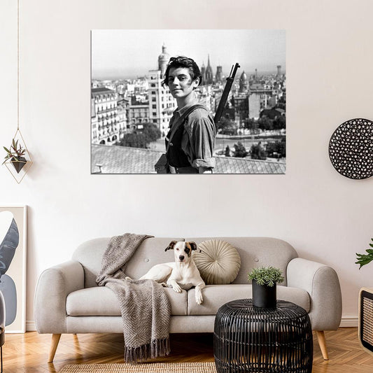 Marina Ginesta Spanish Civil War 1936 Rare Retro Wall Print Poster - xonomax